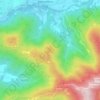 Topografische kaart Monte Suic, hoogte, reliëf