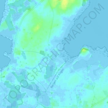 Topografische kaart Tribbevitz, hoogte, reliëf