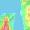 Topografische kaart Port Gamble, hoogte, reliëf