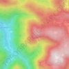 Topografische kaart Goganz, hoogte, reliëf