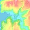 Topografische kaart Palshet, hoogte, reliëf
