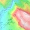 Topografische kaart Peña Sobia, hoogte, reliëf