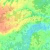 Topografische kaart Popovo Polje, hoogte, reliëf