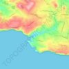 Topografische kaart Xlendi, hoogte, reliëf