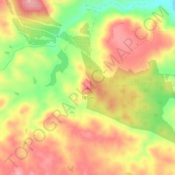 Topografische kaart Guizo, hoogte, reliëf