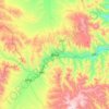Topografische kaart Xiahe, hoogte, reliëf