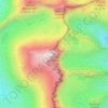 Topografische kaart Mount Whitney, hoogte, reliëf