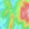 Topografische kaart A Portela, hoogte, reliëf