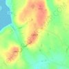 Topografische kaart Carrick, hoogte, reliëf