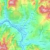 Topografische kaart Kakanj, hoogte, reliëf