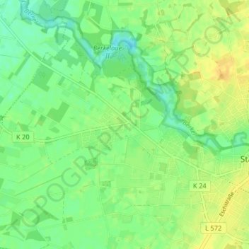 Topografische kaart Wenningfeld, hoogte, reliëf