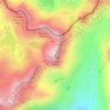 Topografische kaart Pico de las Neveras, hoogte, reliëf