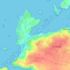 Topografische kaart Poull Kansot, hoogte, reliëf