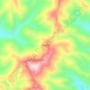 Topografische kaart Xalostoc, hoogte, reliëf
