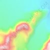 Topografische kaart Mount Asgard, hoogte, reliëf