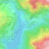 Topografische kaart El Pueyo de Jaca, hoogte, reliëf