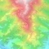 Topografische kaart Gothinda, hoogte, reliëf