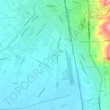 Topografische kaart Sterpete, hoogte, reliëf
