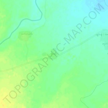Topografische kaart Hpone Soe, hoogte, reliëf