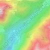 Topografische kaart Gorgas de Alba, hoogte, reliëf