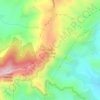 Topografische kaart Chandak, hoogte, reliëf