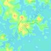 Topografische kaart George Martin Acres, hoogte, reliëf