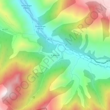 Topografische kaart Rebollar, hoogte, reliëf
