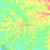 Topografische kaart Yakassé-Attobrou, hoogte, reliëf