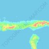 Topografische kaart Pulau Mangole, hoogte, reliëf