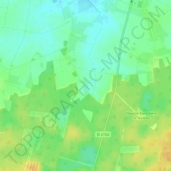 Topografische kaart La Rive du Bois, hoogte, reliëf