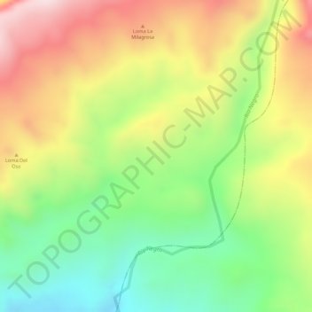 Topografische kaart La Soledad, hoogte, reliëf