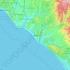 Topografische kaart San Clemente, hoogte, reliëf