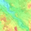 Topografische kaart Traunwalchen, hoogte, reliëf