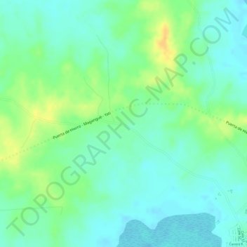Topografische kaart Santa Rosa, hoogte, reliëf