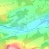 Topografische kaart Crathes, hoogte, reliëf