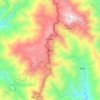 Topografische kaart Atok, hoogte, reliëf