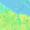 Topografische kaart Newcastle, hoogte, reliëf