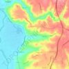 Topografische kaart Frossos, hoogte, reliëf