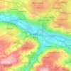 Topografische kaart Blaydon on Tyne, hoogte, reliëf