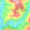 Topografische kaart pakhri, hoogte, reliëf