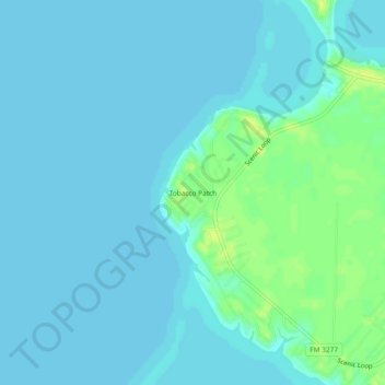 Topografische kaart Tobacco Patch, hoogte, reliëf