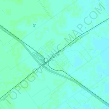 Topografische kaart Placedo, hoogte, reliëf