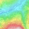 Topografische kaart Montorlin, hoogte, reliëf