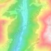 Topografische kaart Aiguabella, hoogte, reliëf