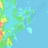 Topografische kaart Baie-Rouge, hoogte, reliëf