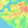 Topografische kaart Kergroës, hoogte, reliëf