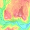 Topografische kaart Las Brisas, hoogte, reliëf
