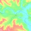 Topografische kaart Louden, hoogte, reliëf