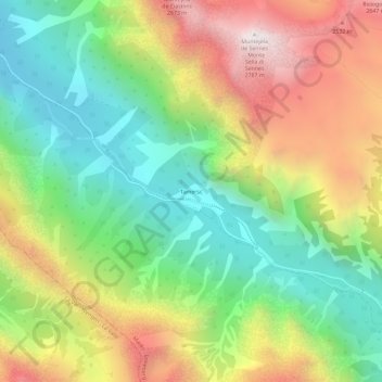 Topografische kaart Tamersc, hoogte, reliëf