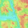 Topografische kaart Mölndal, hoogte, reliëf